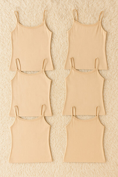 QKK Women's Transfer Ribana 100% Cotton 6-Piece Undershirt Q6K0K1T3Ka