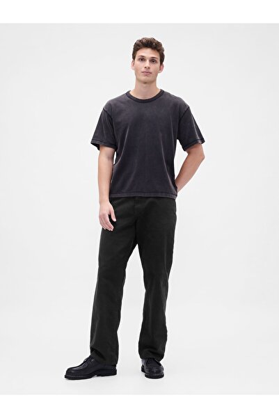 GAP Erkek Siyah Relaxed Straight Jean Pantolon