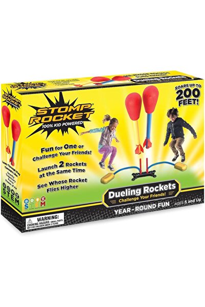 Stomp Rocket لعبة قاذفة الصواريخ الأصلية المكونة من 4 صواريخ STEM للأطفال من ...