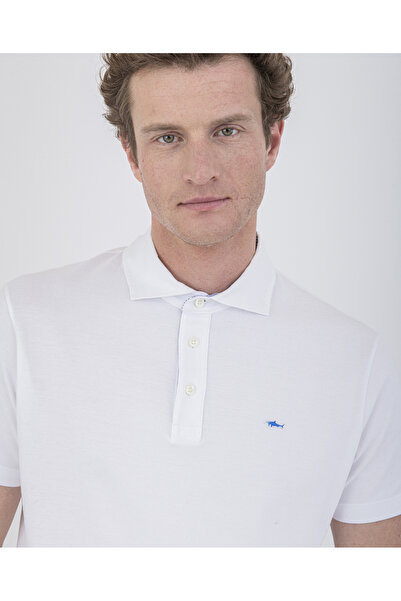 PAUL&SHARK MEN'S KNITTED POLOSHIRT C.WCOTTON