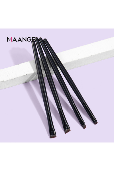 choice2 Black MAANGE 4 Pieces Eyebrow Contour Makeup Brush Eyeliner Brush Por...