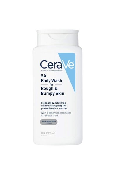 CeraVe Gel de Dus, CeraVe, Rough & Bumpy Skin, pentru Corp, cu Acid Salicilic...