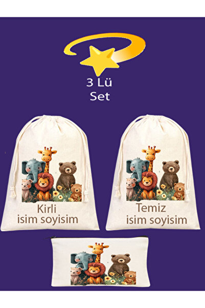 Boom town Valiz İçi Organızer Bez Torbası 3 lü