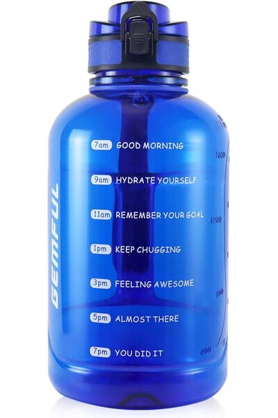 GEMFUL Water Bottle 2L Reusable Big Drink Jug with Handle for Sports Outdoor