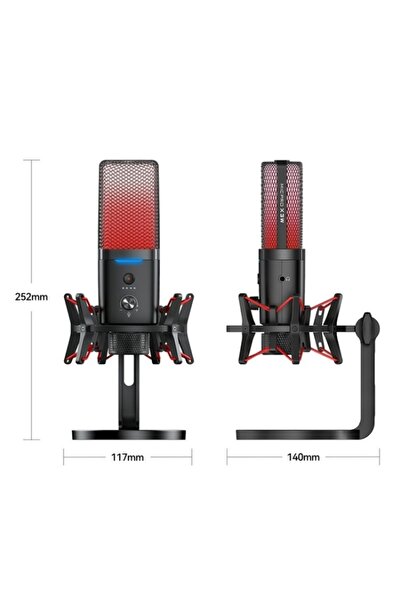 Wair Teknoloji Yanmai X3W Gaming Masaüstü Mikrofon Kablosuz ve Kablolu Kullanım Canlı Yayın ve Oyun için