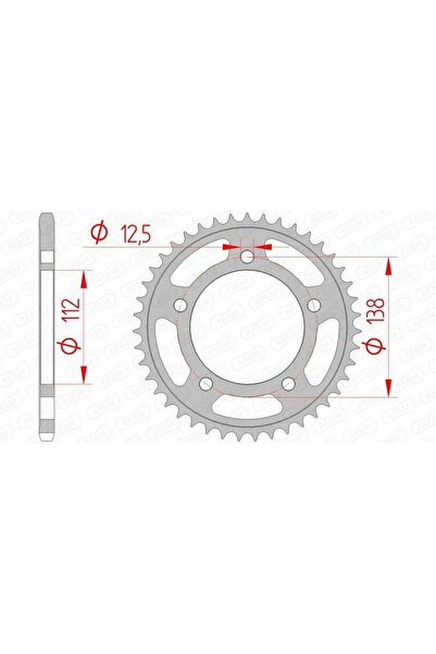 AFAM Pinion spate din oțel standard 10627 - 520 - 10627-41 (pentru motocicletă)