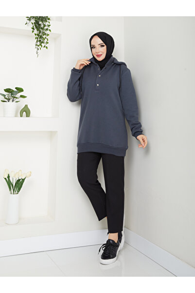 Raika Moda Hooded 3 Thread Oversized Hijab Sweatshirt
