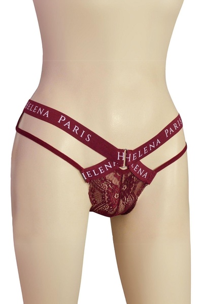 emosavm Bikini brazilian cu bandă în față și tul în spate, cu șnururi încrucișate în talie, pachet de 5, asortate H2741 Culoare