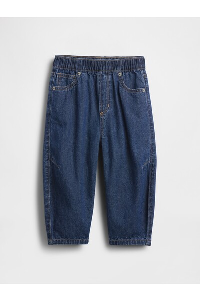 GAP Erkek Bebek Mavi Pull-On Barrel Jean Pantolon