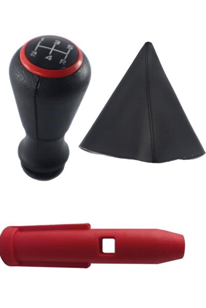 Genel Markalar Peugeot 206 306 Vites Topuzu Ve Körüğü Set 206 Kırmızı