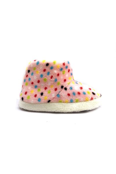 AYAKKABIMOOD Emy Pink Polka Dot Girl's Indoor Slippers Boots
