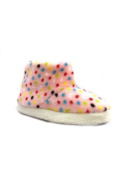 AYAKKABIMOOD Emy Pink Polka Dot Girl's Indoor Slippers Boots