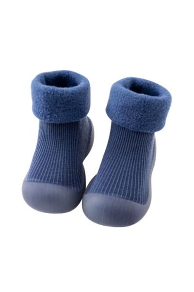 Petityu Non-Slip Small House Patch - Corap Booties 23-25 (2-3 Years) Blue