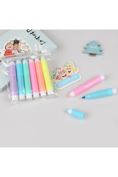 minidünyam Set of 6 Pen Shaped Highlighters