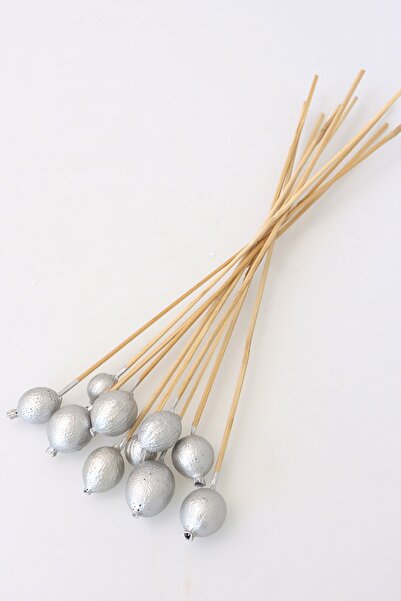 Yapay Çiçek Deposu 10Lu Gauri Fruit On Steam Ασημί Χρώμα