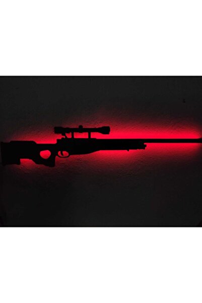 dekoraven Awp Sniper Led Işıklı Ahşap Tablo