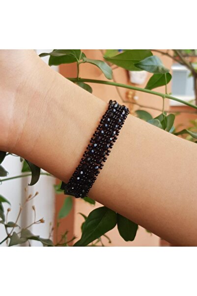 Handmade By HLY سوار مصنوع يدويًا من حجر الكريستال