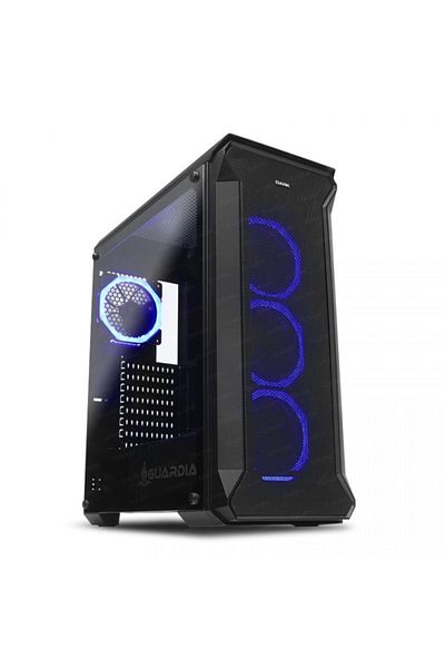 Dark Guardian No Psu - 4x12cm Argb Fan, Atx 2xusb2.0/1xusb3.0 Black Gaming Case Dkchguardian