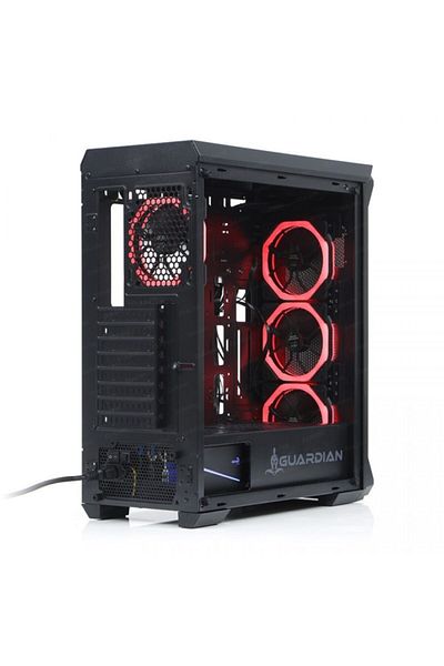 Dark Guardian No Psu - 4x12cm Argb Fan, Atx 2xusb2.0/1xusb3.0 Black Gaming Case Dkchguardian