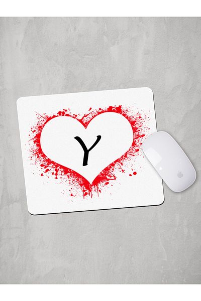 Panorama Ajans Letter Y Heart Mouse Pad