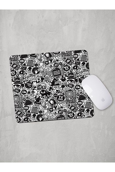 Panorama Ajans Mouse Pad Doodle negru