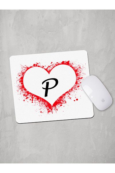 Panorama Ajans Letter P Heart Mouse Pad