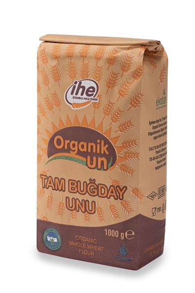 İhe Organik Tam Buğday Unu 1000 gr 6 Adet