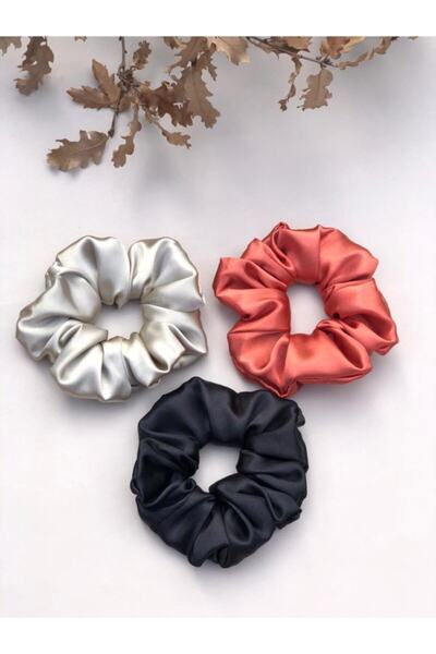 KİKİYS طقم إبزيم ساتان نسائي مكون من 3 قطع