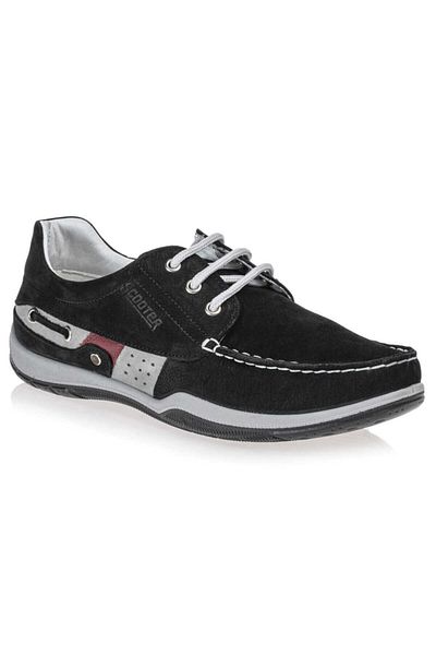 Scooter Men's Black Leather Shoes - M2020Ns