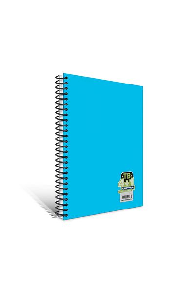 Gıpta Tb A4 200 Sheets 4+1 Compartments Plastic Cover Spiral Notebook Light Blue (2201)