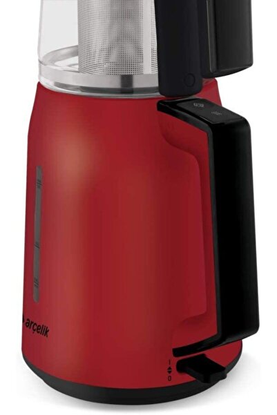 Arçelik Çay Makinası Cam Demlikli Kırmızı Cm 3940k