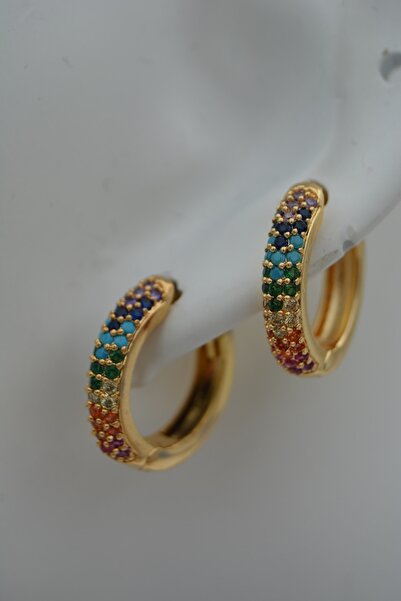 Stoneage Zirkon Taşlı Kilitli Küpe