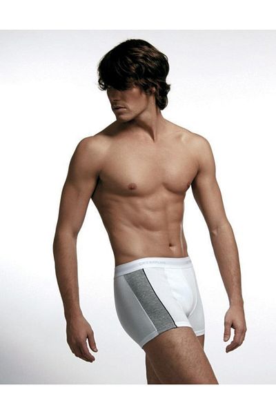 Çift Kaplan Ανδρικό White Lycra Boxer 850