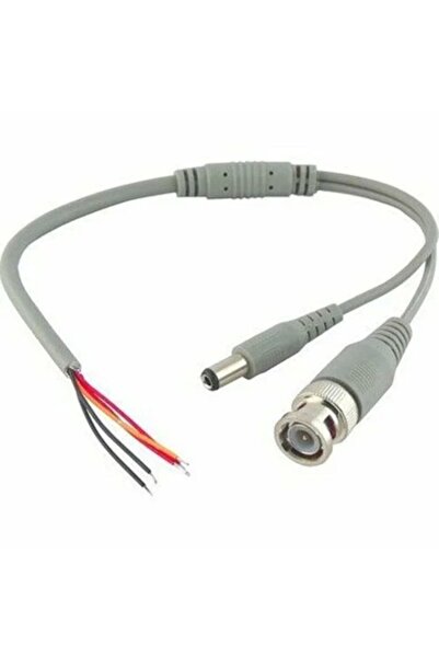 Genel Markalar 10 Adet Hazır Kablolu Bnc Konnektör Dc Power Jak Cctv Y Kablo