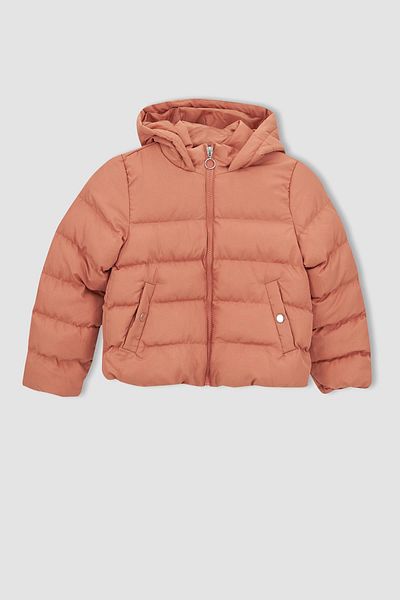DeFacto Girl's Oversize Hooded Lined Puffer Coat