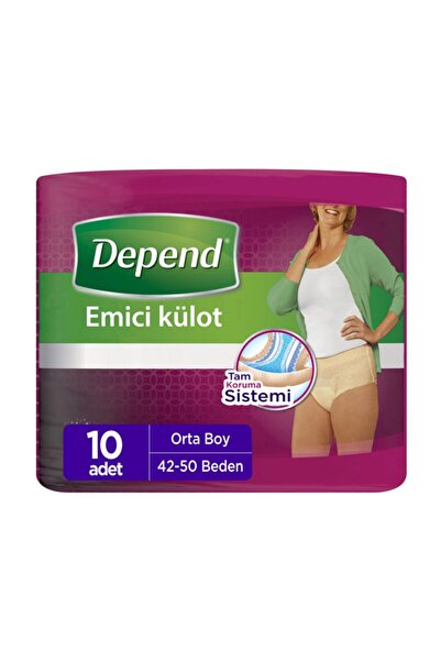 Depend سراويل نسائية ماصة متوسطة الحجم 10 قطع