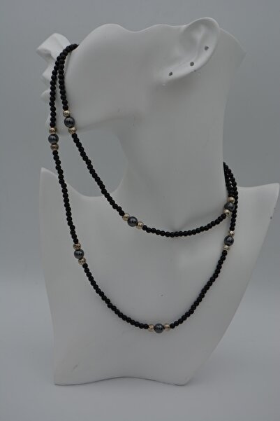 Stoneage Uzun Oniks Taşlı Kolye