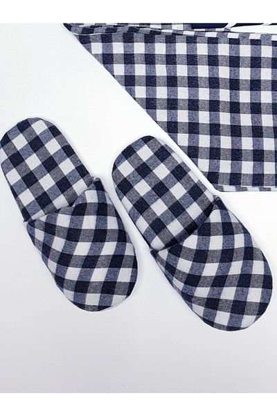 Moda Clubu Home Slippers Plaid Pattern