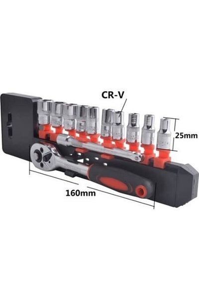 Solid 12 Piece Socket Set with Ratchet