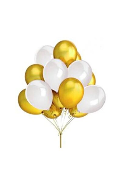 Vip-Aksesuar Metallic Balloon White Gold 10 Pieces