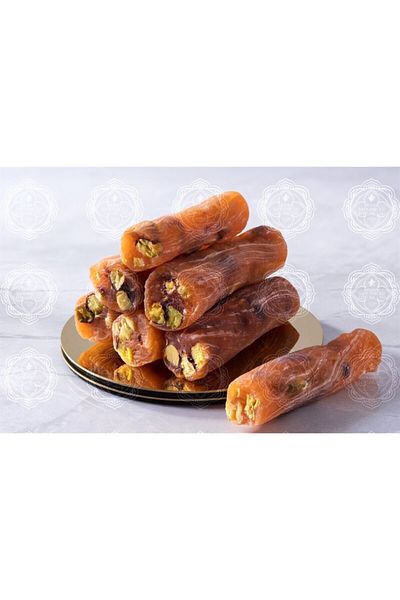 MEŞHUR SAFRANBOLU LOKUMCUSU Orange Flavored Finger Turkish Delight with Pistachio - 500 Gr