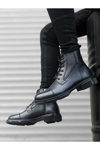 maximoda Hakiki Deri Su Ve Soğuk Geçirmez Içi Kürklü Erkek Deri Bot