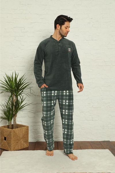 Malven Ανδρικό Σετ Πυτζάμες Fleece