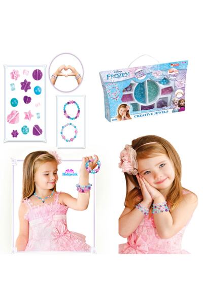 hediyecik Frozen Eğitici Küçük Çantalı Yaratıcı Takı Tasarım Oyun Seti