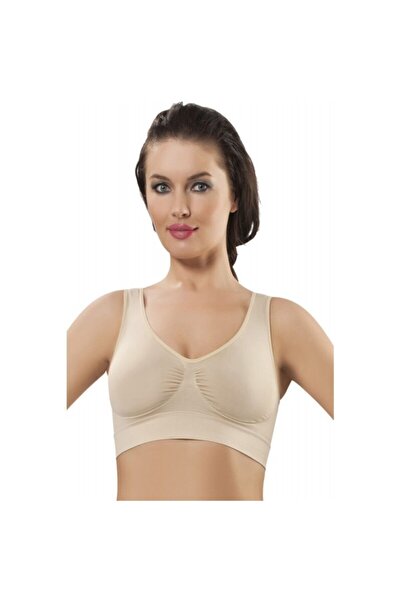 Sistina Білий безшовний жіночий бюстгальтер-корсет з вкладишами - 704