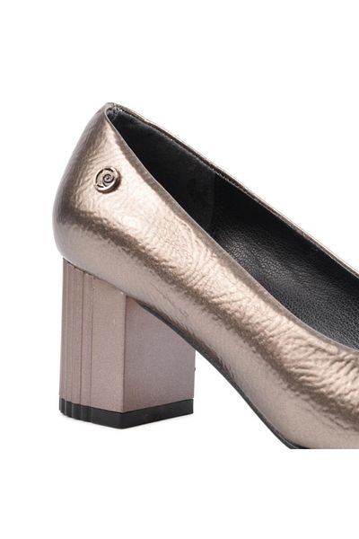 Pierre Cardin 51644 Pantofi de damă cu toc gros pliat platină