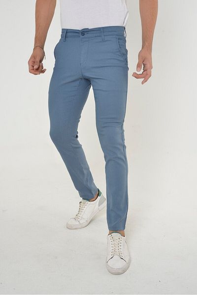 comstar Ανδρικό Slim βαμβακερό Classic B.Blue Skinny Chino παντελόνι