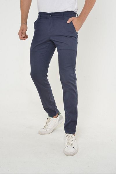 comstar Ανδρικό Slim βαμβακερό Classic Navy Skinny Chino παντελόνι