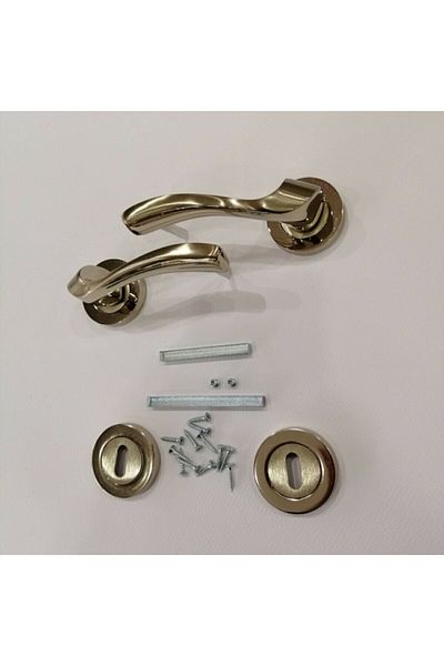 ARON Opendoor Diamond Round Rosette Nickel Satin (ODA) Door Handle