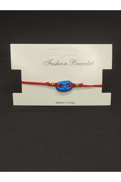 Morey Red String Macrame Braided Handmade Syriac Evil Eye Bead Bracelet